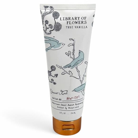 Library of Flowers Perfumed Shower Gel True Vanilla Margot Elena 8 oz 236 ml - Picture 1 of 3